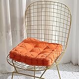 YEARLY Sitzkissen Stuhlkissen 40x40x8cm,Sitzauflage Sitzkissen Bodenkissen Boxkissen Gartenstuhl Kissen Sitzerhöhung Matratzenkissen (Orange,40 * 40 * 8cm)