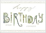 Elegante goldene Karte 'Happy Birthday' mit Umschlag, einmaliges und hochwertiges Design - original von Turnowsky (est. 1940). Zum Geburtstag