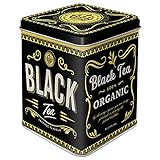 Nostalgic-Art Retro Teedose, Black Tea – Geschenk-Idee für die Küche, Aufbewahrung für losen Tee und Teebeutel, Vintage Design, 100 g