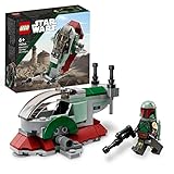 LEGO 75344 Star Wars Boba Fetts Starship – Microfighter Set, Modell aus Der Mandalorianer, baubares Spielzeug mit Flick-Shooter und verstellbaren Flügeln