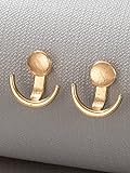 XAMOSON Runde Deko-Ohrringe, Jacken, leicht, baumelnd, einfache Ohrringe für Frauen, Farbe: Gold, Größe: Einheitsgröße