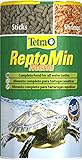 Tetra ReptoMin Menu Schildkröten-Futter, abwechslungsreiches 3in1 Futter mit Pellets, Krill und Shrimps für Wasserschildkröten, 250 ml Dose