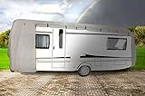 CAPA® Wohnwagen Schutzhülle als Schutzhülle Garage Schutzdach Abdeckung grau 02 - L 600 x B 233 x H 240