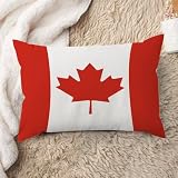 Madcolitote Kissenbezüge mit kanadischer Flagge, 40,6 x 61 cm, Souvenir, Kanada-Kissenbezug, patriotischer Kissenbezug, Dekoration für Sofa, Couch, Bett, Büro, Auto, sjnv2es06ct1