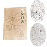 Rayauto Traditionelles chinesisches Zeichenbuch für Zeichnungen, Malerei, Skizze, Linienblatt, Referenz (Lotus Leaf)
