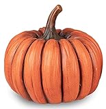 dekojohnson Kürbis Deko Zierkürbis Herbstdeko Halloweendeko Erntedankdeko Hokkaido-Kürbis Winterdeko Herbstfarbe orange 16cm für innen außen