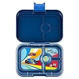 yumbox Panino M Lunchbox (Monte Carlo Blue) - mittelgroße Brotdose mit 4 Fächern | Kinder Bento Box für Kindergarten, Schule, Erwachsene
