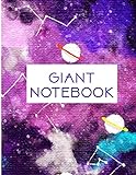 Giant Notebook: 550 Pages College Ruled - Extra Large Jumbo Journal Composition Notebook (Water Color Cover)
