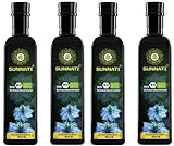 Sunnati® Bio Schwarzkümmelöl Gefiltert kaltgepresst 100% rein 1000ml (4x250ml)