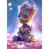 DPHERO Cartoon Diamant Painting Bilder für Erwachsene Kinder,5D Zeichentrickfilm Diamond Painting Set,DIY Strass Bilder Diamant Kunst Kits,Runde Steine Diamant Painting für Zuhause Dekor 30x40