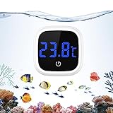 Ankilo Aquarium Thermometer, Aquarienthermometer Digital mit Touch Screen,LED Kabelloses Temperaturmessgerät, Marine Thermometer,Digitales Wasser Thermometer für Süßwasser Meerwasser Reptilien