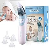 Baby Nasensauger, Elektrischer Nasenreiniger Ohrenschmalz-Entferner mit 4Größen wiederverwendbarem Rotzsauger für Neugeborene, Kleinkinder & Säuglinge