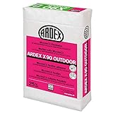 ARDEX X90 OUTDOOR MicroteC3 Flexkleber, 25kg - Ausblühungsfreie Verlegung von Fliesen aus Steinzeug und Feinsteinzeug, Beton- und Naturwerksteinplatten im Innen- und Außenbereich.