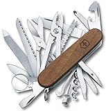 Victorinox, Taschenmesser, Swiss Champ Wood, 91 mm, braun (29 Funktionen, Klinge, Korkenzieher, Mini-Schraubendreher 1.5 mm, Klinge)