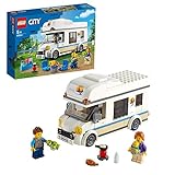 LEGO 60283 City Starke Fahrzeuge Ferien-Wohnmobil Spielzeug, Spielzeugauto Campingbus, Lernspielzeug, Geschenk Für Jungen Und Mädchen Mit Minifiguren