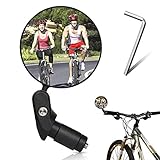 Rückspiegel Fahrrad -SUNSK Fahrradrückspiegel Schwarz Fahrradspiegel 360°Drehbar Konvexspiegel für 17,4-22 mm Lenker Universal Radfahren Fahrrad, Mountainbike, Rennräder
