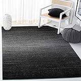 Safavieh Adirondack Collection ADR183A Modern Non-Shedding Stain Resistant Living Room Bedroom Area Rug 6' x 6' Square Dark Grey/Light Grey