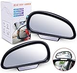Toter Winkel Spiegel Auto,Biqing Universal Blind Spot Spiegel Verstellbar Zusatz Auto Aussenspiegel Weitwinkel Spiegel Zusätzliche Rückspiegel (Links + Rechts)
