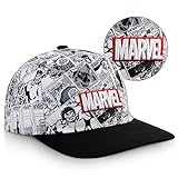 Marvel Summer Baseball kinder cap, Bequem Cap als Sonnenschutz für Kinder und Jugendliche, Cool geschenke für Jungen und Mädchen, Schwarz und Weiß