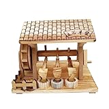 Cabilock Kinderspielzeug Bürodekorationen Scrollpapier Zahnräder Spielzeug für Kinder Block-Puzzle Modelle Wasserrad-Modell Wasserrad aus Holz hölzern landwirtschaftliche Werkzeuge Bamb