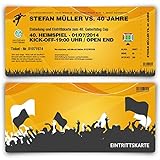Einladungskarten zum Geburtstag (30 Stück) als Fussballticket Einladung Ticket Fußball Orange