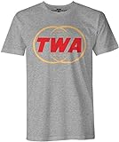 Trans World Airlines TWA - Herren Retro Verkehrsflugzeug Logo T Shirt
