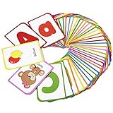 ZazzyKid Alphabet Flash-Karten für Kinder: Teach Kleinkind ABC Buchstaben & Wörter, 52 doppelseitige Karten - Vorschule Lernen