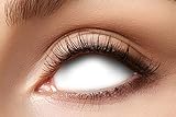 Eyecatcher 84091541.s25 - Farbige Sclera Kontaktlinsen, 1 Paar, für 6 Monate, Weiß, blind, Karneval, Fasching, Halloween