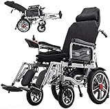 DREAMyun Elektro-Rollstuhl Klapprollstuhl Elektrisch Leicht Zusammenklappbar Vollautomatischer Elektrischer Rollstuhl Faltbar - Elektrorollstuhl 500W/24V Li-ion-akku, ältere Und Behinderte Menschen