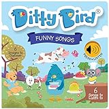 Ditty Bird Baby Funny Songs - Babyspielzeug mit 6 Sound-Knöpfen zum Mitsingen und Englisch Lernen. Interaktives Liederbuch mit 6 lustigen Sound und Musik. Perfekt für bilinguale Kinder ab 1 Jahr.