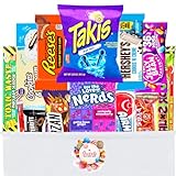 Amerikanische Süßigkeiten Box mit Takis blue – 14 USA Süßigkeiten aus aller Welt - American Candy Box mit Takis Chips – Sweets Süssigkeiten Box aus Amerika