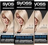 Syoss Color Coloration 10_13 Scandi Blond Stufe 3 (3 x 115 ml), Haarfarbe mit Anti-Gelbstich-Effekt für kühles Blond, 70 % weniger Haarbruch*