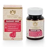 Maharishi Ayurveda RADIANT SKIN, ayurvedisches Nahrungsergänzungsmittel, 60 Tabletten / 30 g, für gesunde Haut, laborgeprüft, reich an Eisen, sehr gute Verträglichkeit