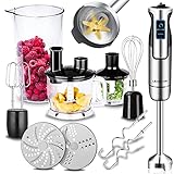 Lehmann Stabmixer Set Chopsui 1200 W | Pürierstab mit Turbofunktion und Geschwindigkeitsregelung | Elektrische Multifunktions Hand Blender | inkl. 9-teiliges Zubehör S