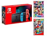 Nintendo Switch 32Gb Neon-Rot/Neon-Blau Pack Mario Kart 8: Deluxe + Super Mario Odyssey