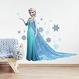 RoomMates RM - Disney Frozen ELSA glitzernd Wandtattoo, PVC, bunt, 48 x 13 x 2.5 cm