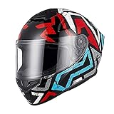 LHP Integralhelm Fullface Helm Motorradhelm Rollerhelm Mit Bluetooth-Headset-Platz Cruiser Sturz Street Sport Urban MTB Helm für Erwachsene Herren Damen DOT/ECE