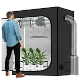 Grow Tent 120 x 60 x 150 cm, (4 x 2) Indoor Grow Tent, Reflektierendes Mylar Hydroponisches Gewächshauszelt, Hydroponik, Abnehmbare Bodenwanne, für Pflanzen Anzucht Z