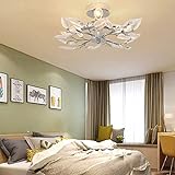 Moderne Kristall Deckenleuchte, 40W LED Deckenleuchten E14 Kronleuchter Kristall für Flur, Wohnzimmer, Schlafzimmer, Esszimmer, Hotel