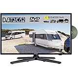 Gelhard GTV-2282 LED 22 Zoll Wide Screen TV DVD DVB/S/S2/T2/C 230/12 Volt 24 Volt für Wohnmobil Camping KFZ LKW Truck und Zuhause