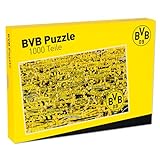 Borussia Dortmund Unisex Jugend BVB Puzzle 1000 Teile, schwarzgelb, 72x45cm