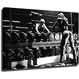 Bodybuilding-Fitness-Motivations-Poster aus Stoff, gerollt, Größe ohne Rahmen, 50 x 75 cm
