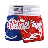 ARIASS Muay-Thai-Shorts, MMA-Kampfsport-Boxshorts mit Kordelzug, Käfigkampf-Trainingskleidung for Kinder und Erwachsene (Color : Blue2, Size : Large)
