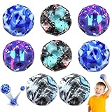 8 Stück Jump Ball,Moon Ball, 7cm Space Ball,Springball,Bouncing Ball,Jumping Ball, Hohe Springender Gummiball für Kinder Geeignet für Innen und Außen,Zufällige Farben,Tarnung-Farb