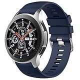 Amzpas Armband Kompatibel mit Samsung Galaxy Watch 3 45mm / Galaxy Watch 46mm / Samsung Gear S3 Frontier/Classic, 22mm Klassiker Silikon Armbänder, Sport Ersatzbänder für Vivoactive 4 / Venu 3