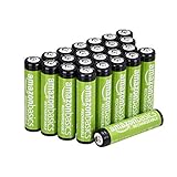 Amazon Basics AAA-Batterien, 800 mAh, wiederaufladbar, 24 Stück