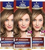 Poly Color Creme Haarfarbe 37 Dunkelblond Stufe 3 (3 x 115 ml) Coloration für intensive, natürlich aussehende Farbergebnisse mit 100 % Grauabdeckung
