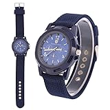 Elektronische Digital Armbanduhr Mann Uhr Mann-dauerhafte Nylonband Sport kühle Mode Armbanduhren(Blue)