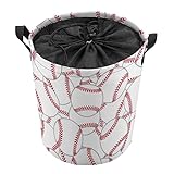 Weißer Baseball-Tennisball Großer Wäschekorb Einkaufen Faltbare Kleidertasche Zusammenklappbarer Stoff-Wäschekorb Faltbarer Wäschekorb