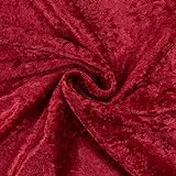 Pannesamt uni rot Meterware | Samt, Samtstoff, einfarbig, ideal für Dekorationen und Kostüme - Preis gilt für 0,5 Meter